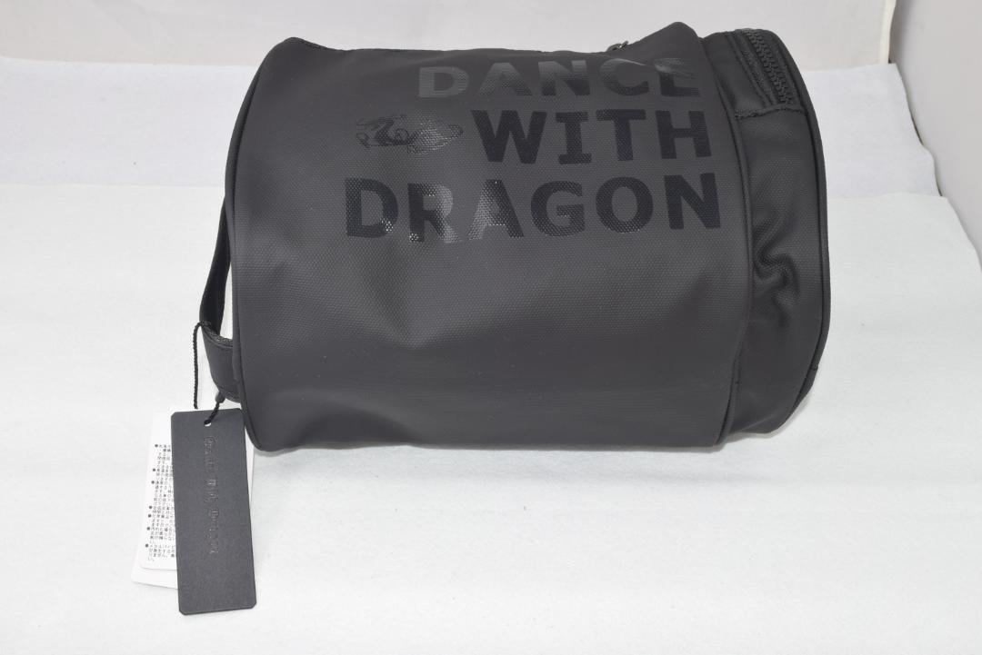 新品☆ダンスウィズドラゴン コーティング ナイロン ポーチ☆カートバック☆黒