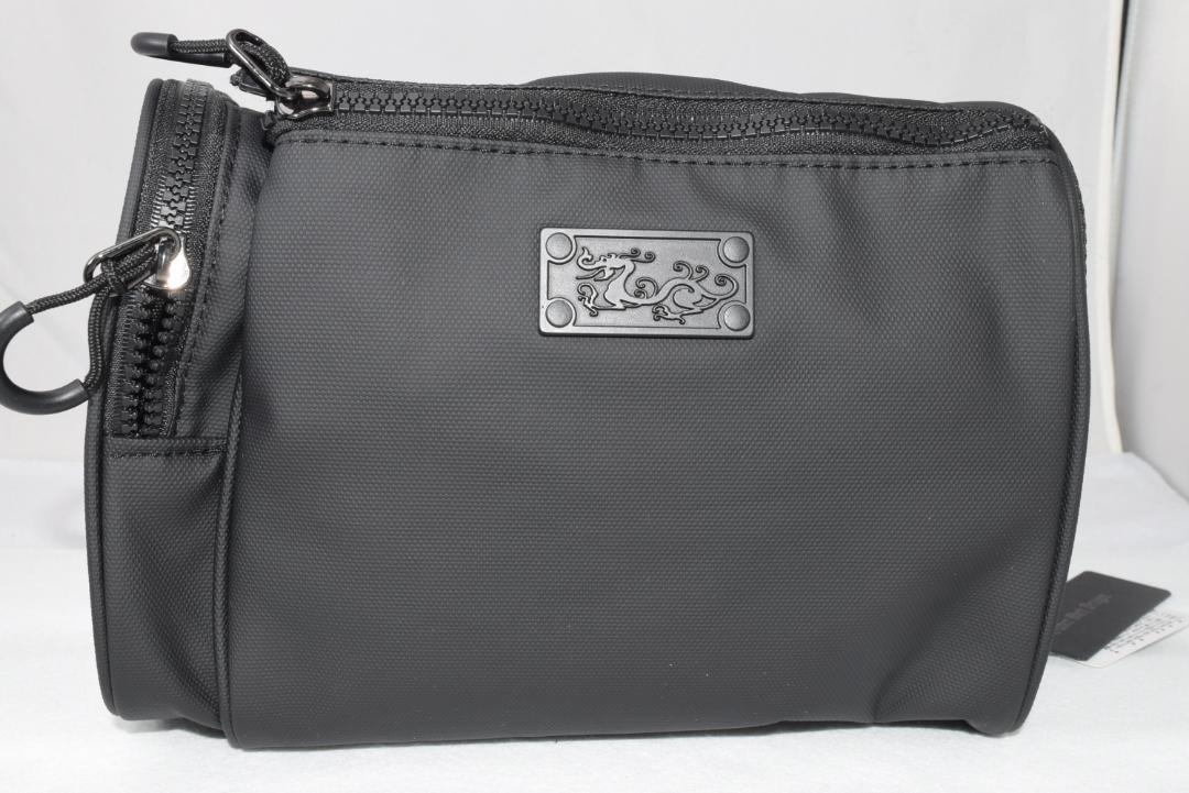 新品☆ダンスウィズドラゴン コーティング ナイロン ポーチ☆カートバック☆黒