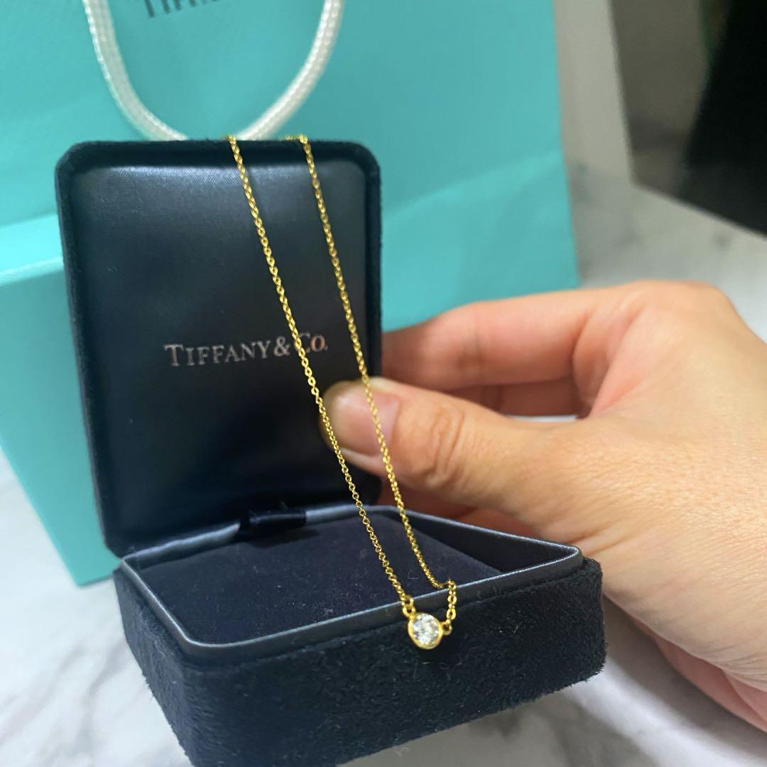 kyu様 美品tiffanyバイザヤードk18ゴールドネックレス