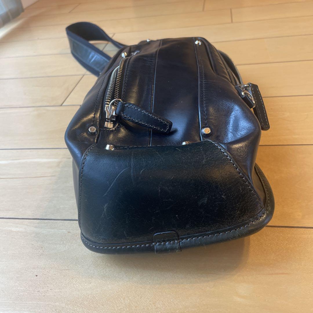 Kiefer neu★ブラックレザー ボディバッグ★本革★光沢あり！メンズバッグ