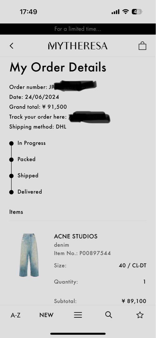 acne studios スーパーバギーフィットジーンズ 2023