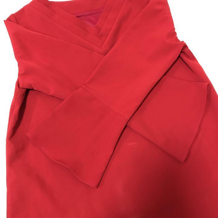 ファッションの Mila Owen ミラオーウェン カットソー 赤 レッド Free Tシャツ カットソー 七分 長袖