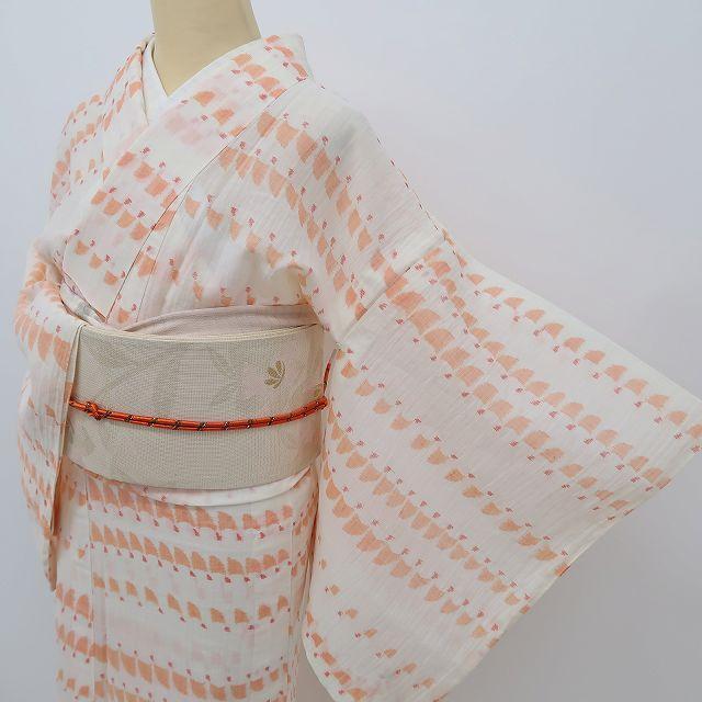 美品 麻 洗える夏着物 絣“変わらない最高の心地よさ”小千谷縮 G-53 美品 麻 洗える夏着物 絣“変わらない最高の心地よさ”小千谷縮 G