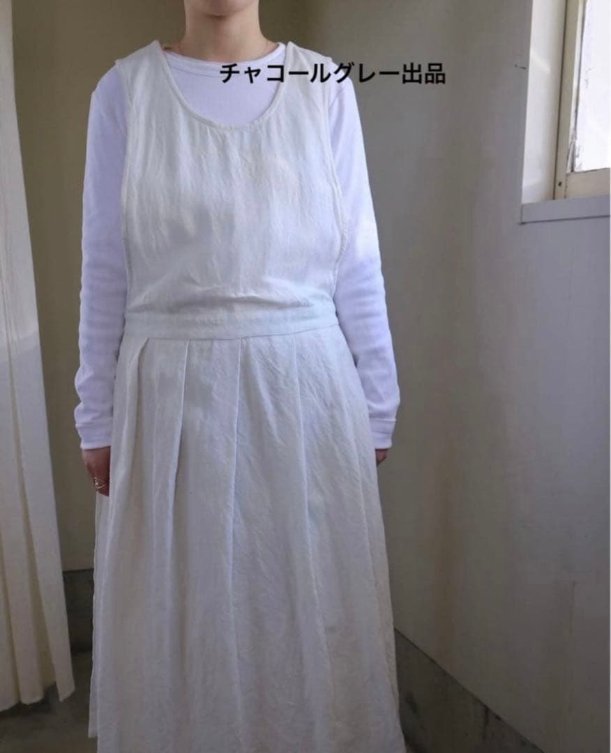 roughatour ラファトゥール ワンピース チャコールグレーエプロンドレスnest Robe