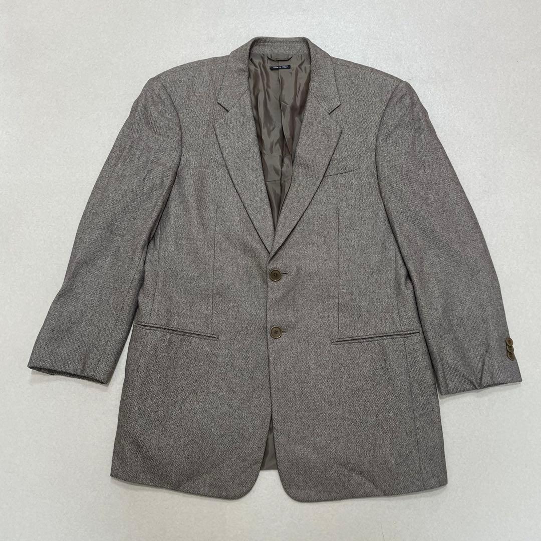 GIORGIO ARMANI 90s シルク カシミヤ 2BテーラードジャケットL Giorgio Armani