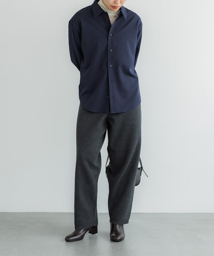3 完売品 新品 crewre バックステッチレギュラーシャツ navy