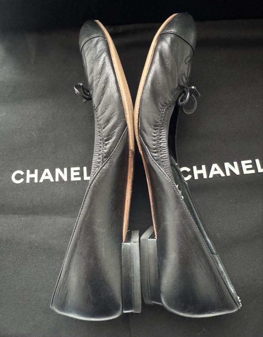CHANEL シャネル　フラットバレエシューズ　ブラック　サイズ35