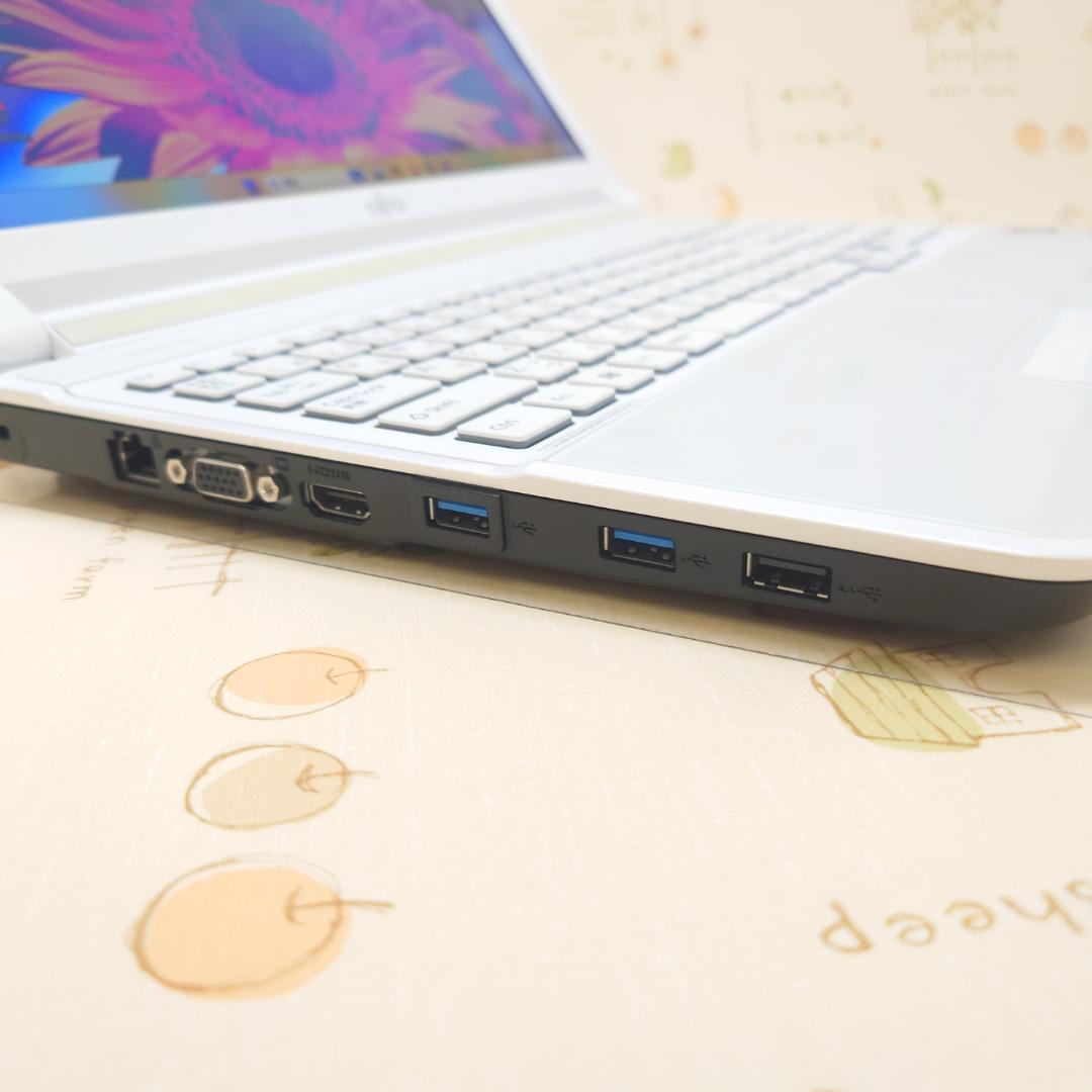 はがき Windows11 オフィス付き 新品SSD i7 白ノートパソコン