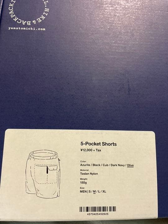 山と道 5-Pocket Shorts 新品未使用 オリーブ Mサイズ