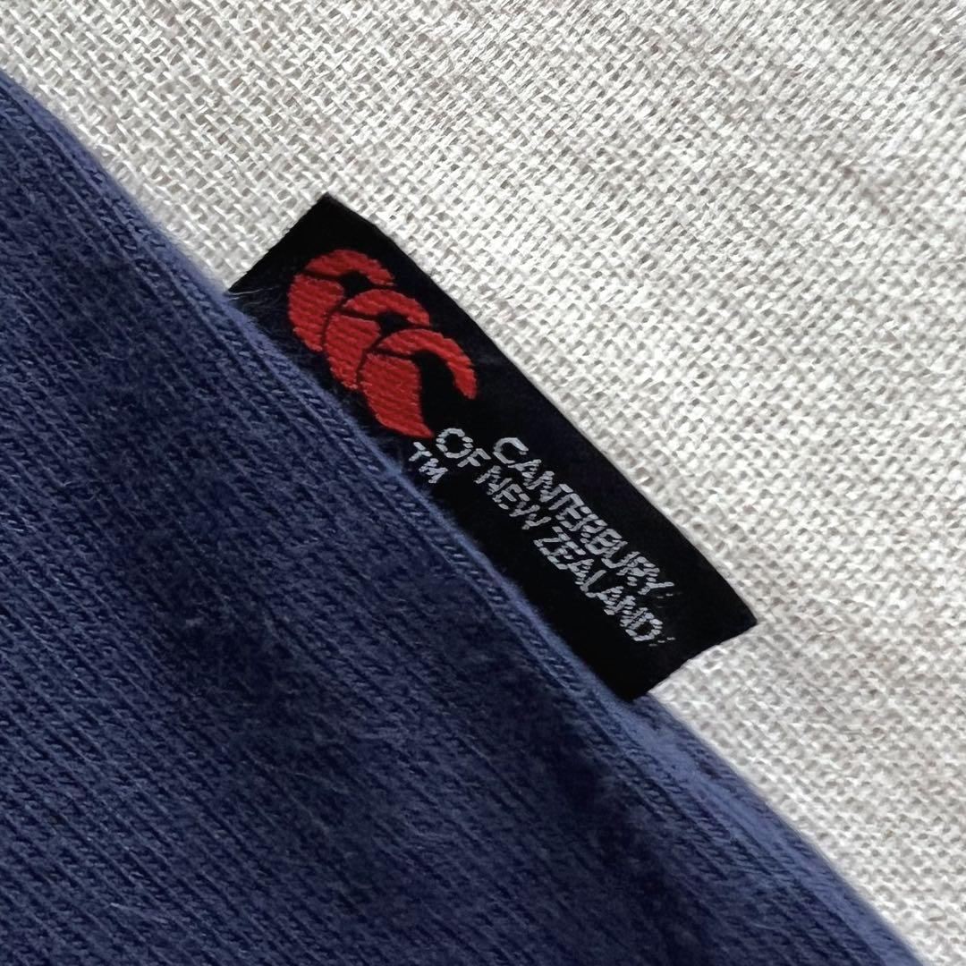 90s　CANTERBURY　メッシュ切り替えスウェット　デカロゴ　トリコロール