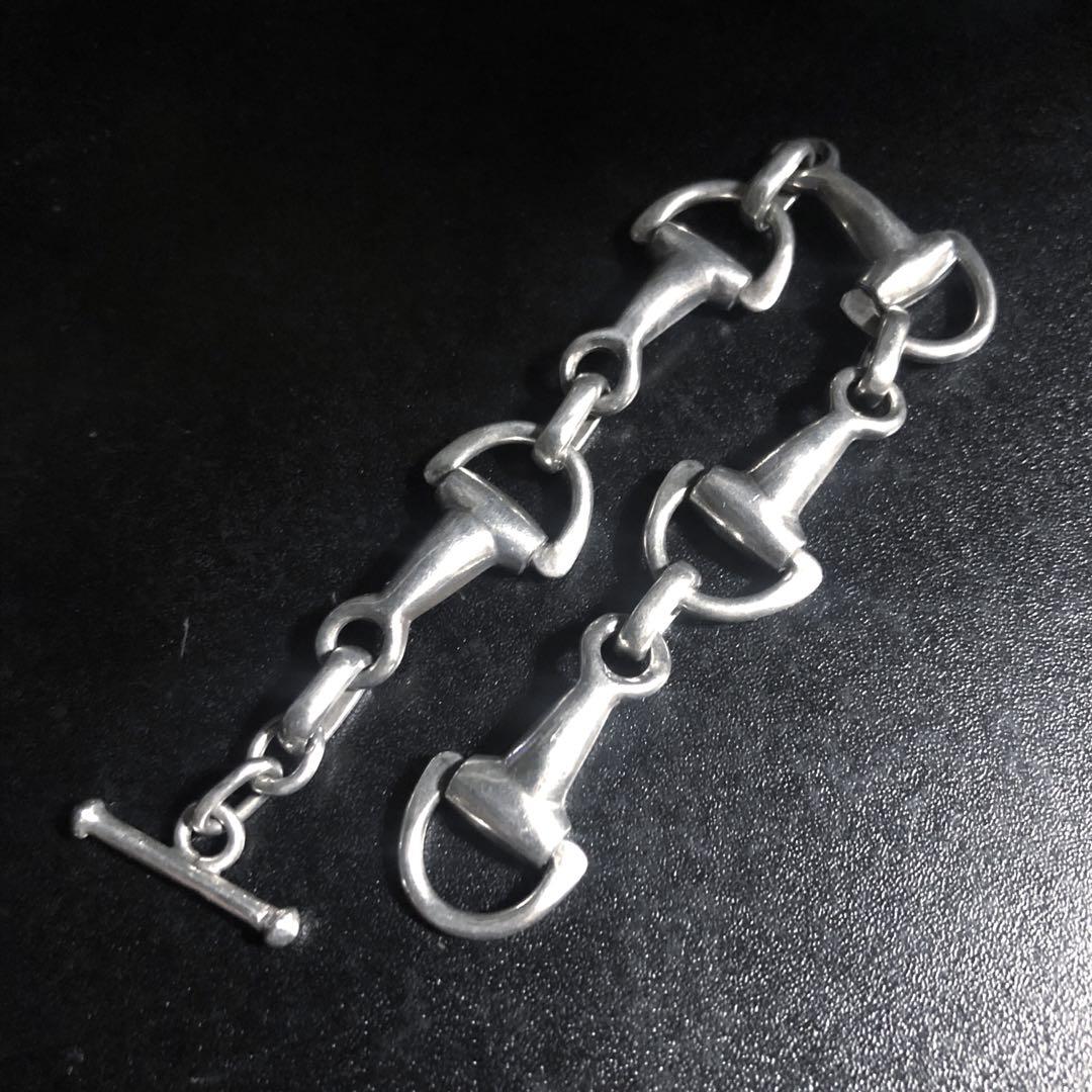 アクセサリー Vintage Silver Horse Bit Bracelet 925
