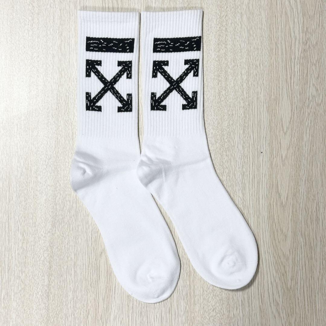 s*i様 オフホワイト　ソックス　END限定　END. X OFF-WHITE OFF-WHITE オフホワイト ロゴソックスX ホワイト 白 新品未使用