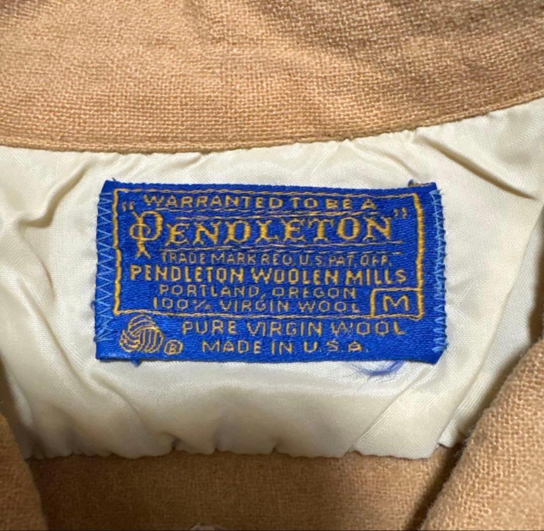 USA製70s 希少Pendleton ウールシャツ ベージュ USA製70s 希少Pendleton ウールシャツ ベージュ
