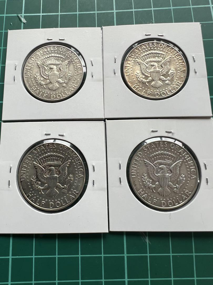 外国銀貨　アメリカケネディ銀貨　1964年　4枚