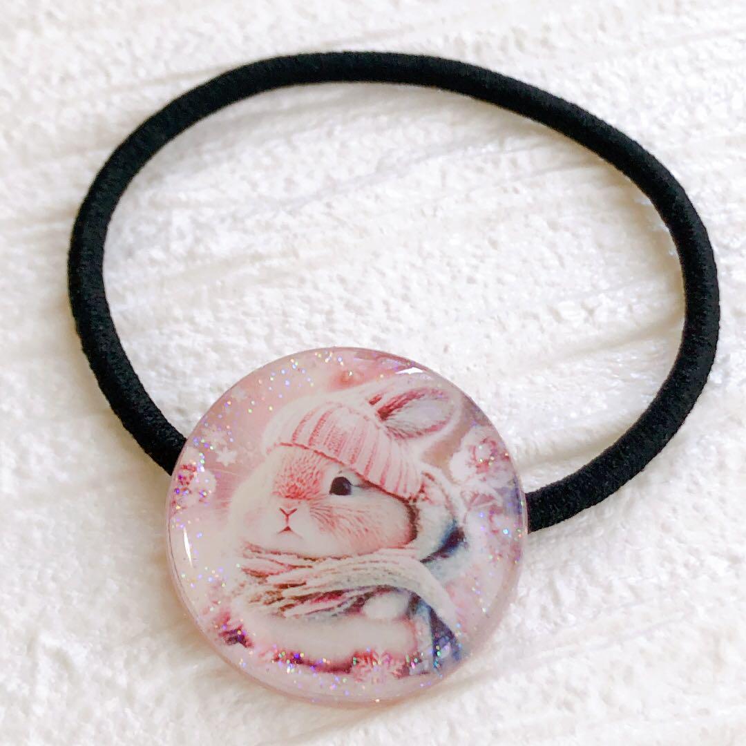 うさぎちゃん レジン ヘアゴム