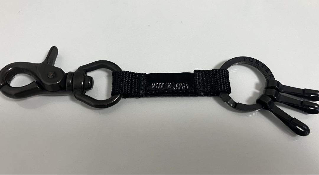 【送料込】PORTER　3連キーリング　キーホルダー　刻印入り　カラビナ　セット