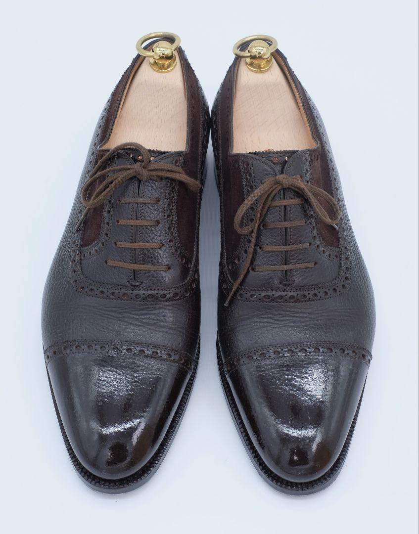 Stefano Bemer パンチドキャップトゥ シューズ　41 Jラスト