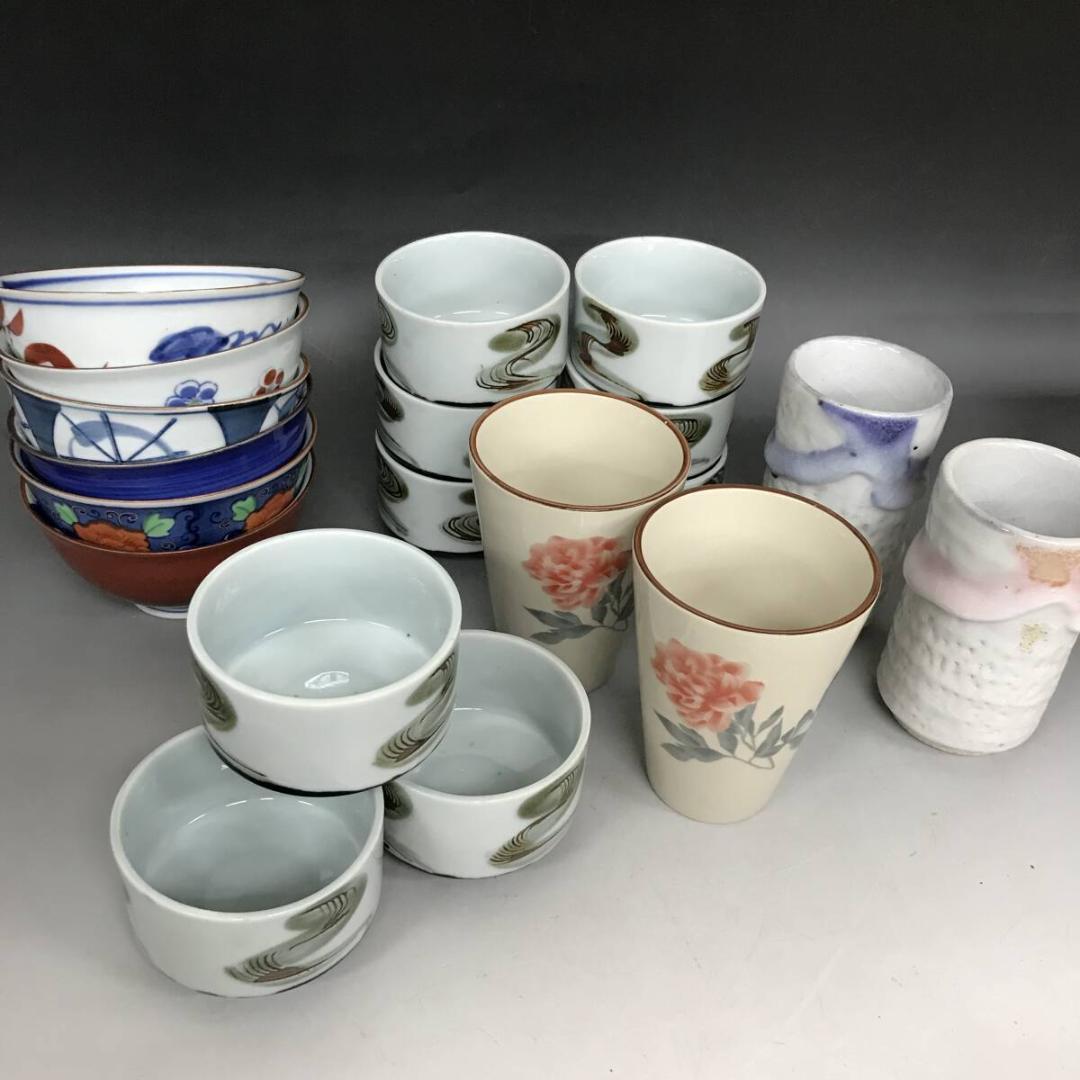 木箱入り 和食器 湯呑/茶器 まとめて4箱 大量 京焼 彩窯 片岡鶴太郎 食器