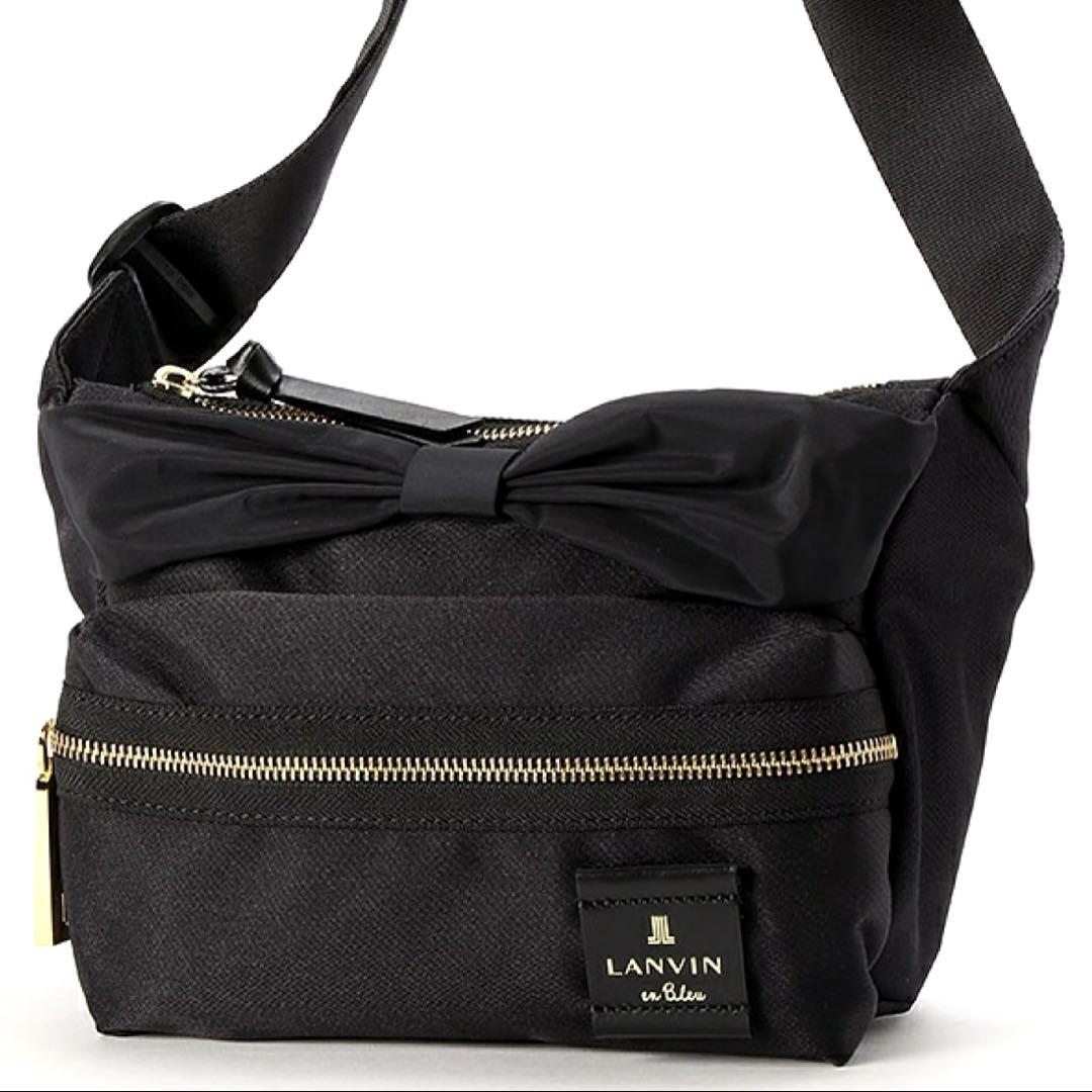 えりりん◆LANVIN en Bleu◆日本製「トロカデロ」ボディバッグ 美品 LANVIN en Bleu トロカデロ ウエストポーチ ボディバッグ
