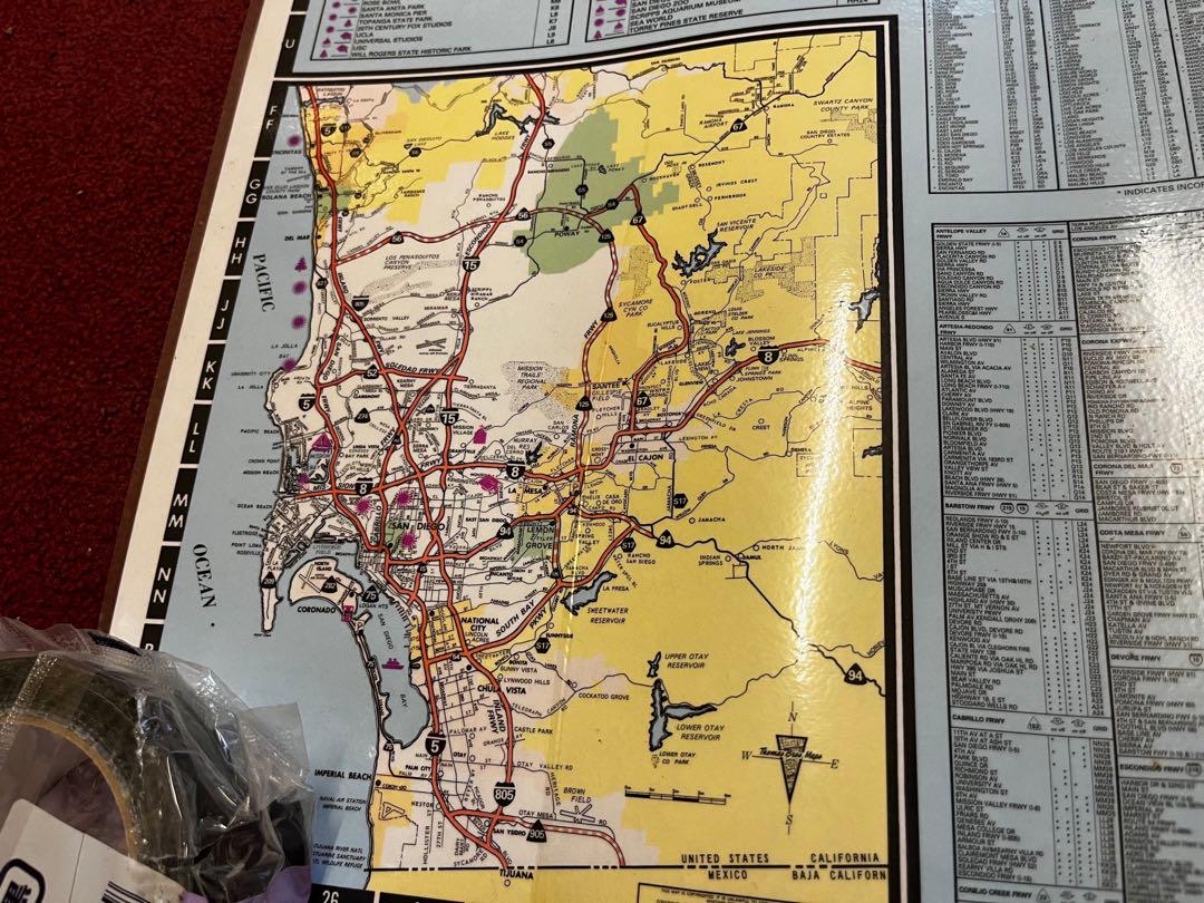 絵画 SOUTHERN CALIFORNIA ARTERIAL MAP