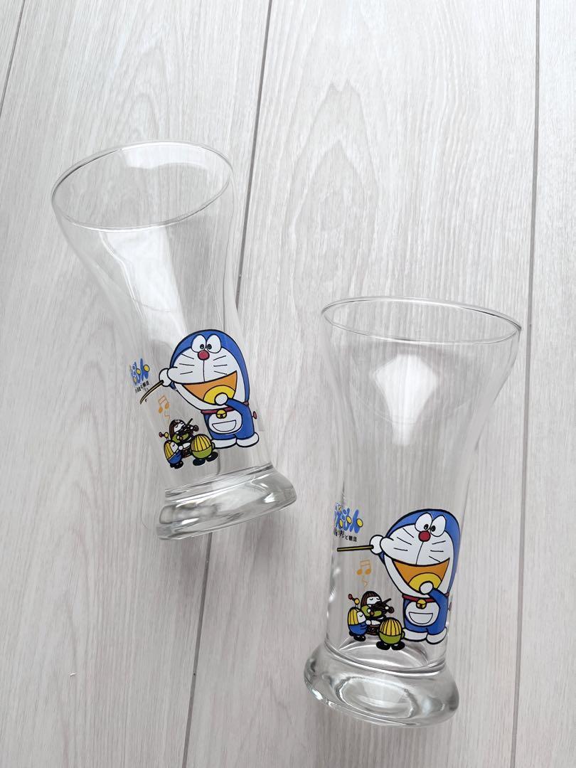ドラえもん　グラス　2個セット　昭和レトロ