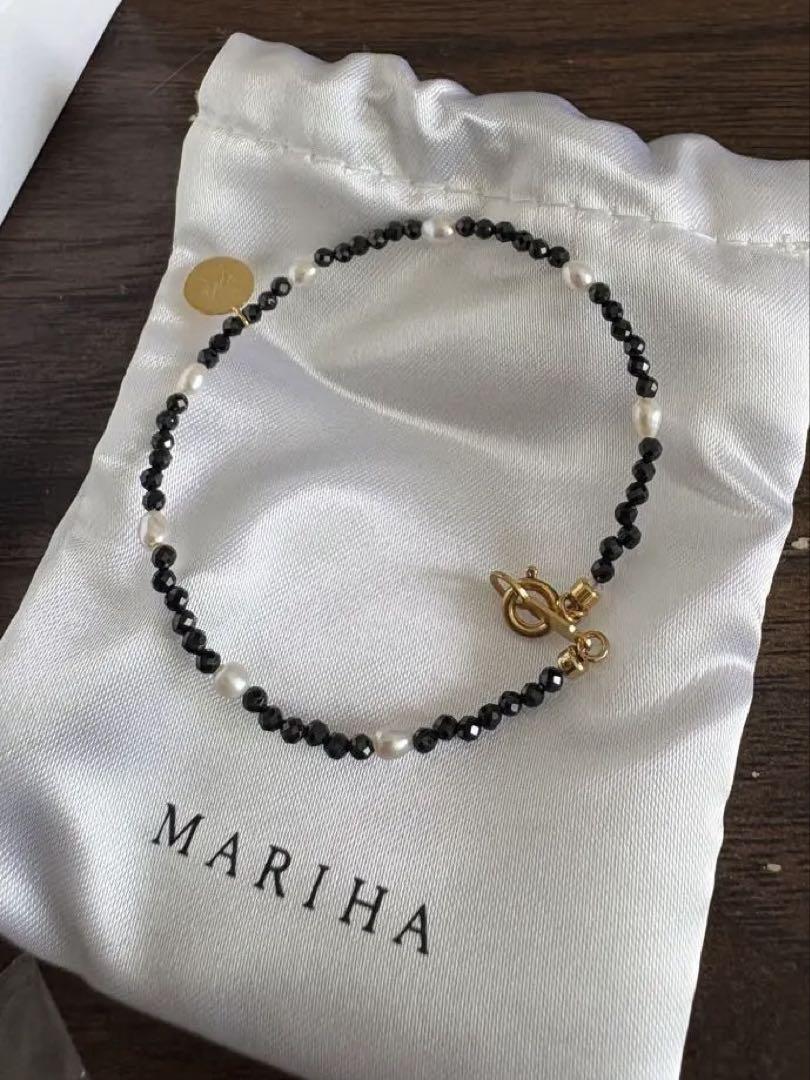 【新品】MARIHA ブラックオニキス パール ブレスレット