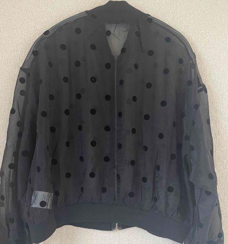 透け感 ジップジャケット