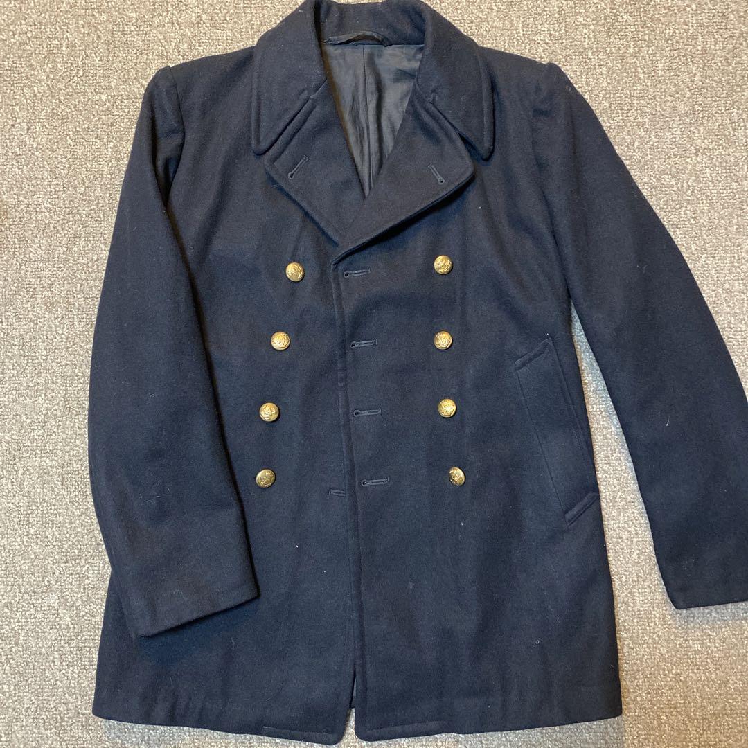 vintageユーロ 古着　海軍メルトンコート　シングルステッチ