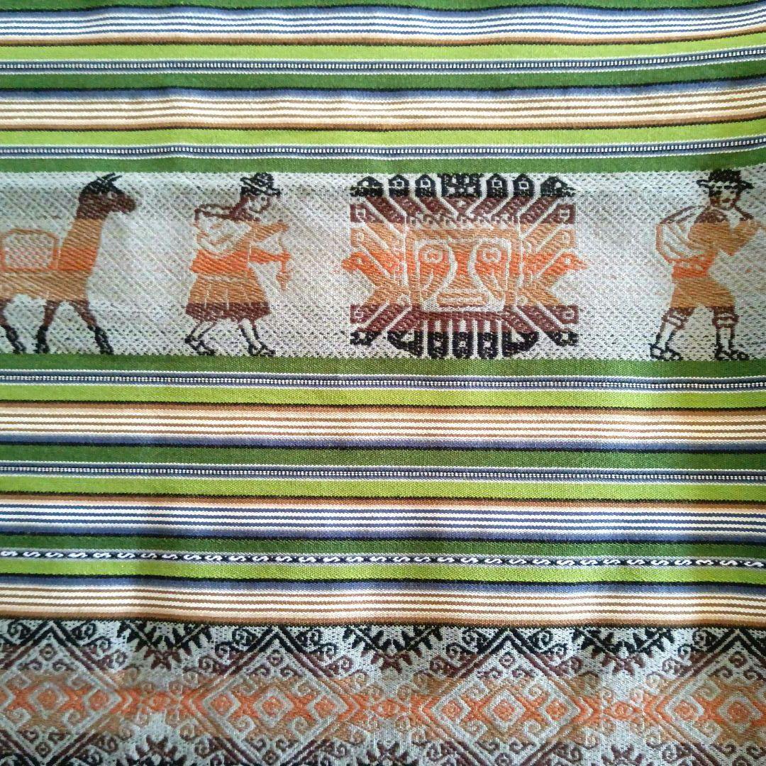 南米ペルー民族織物　テーブルクロス　245cm×127 cm