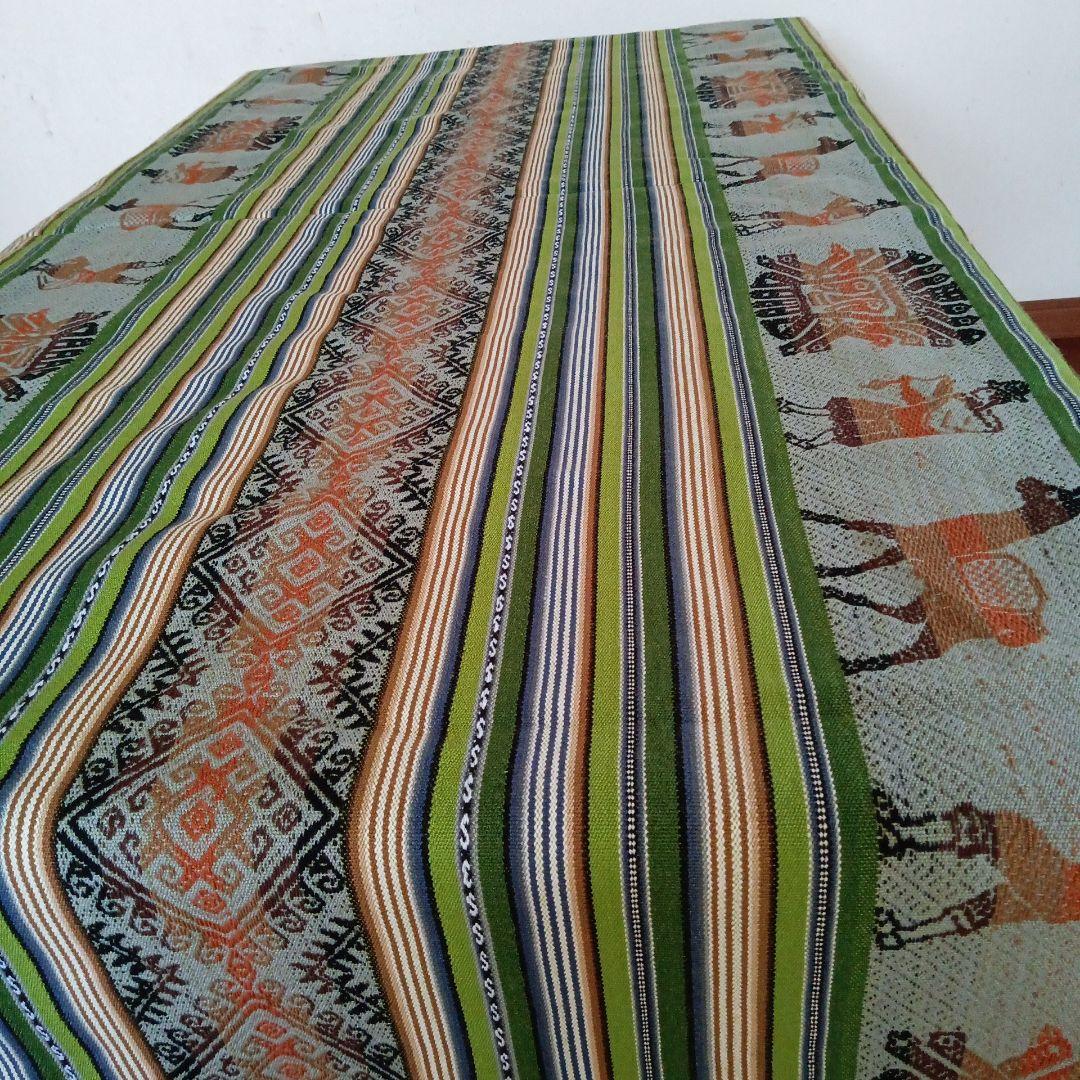 南米ペルー民族織物　テーブルクロス　245cm×127 cm
