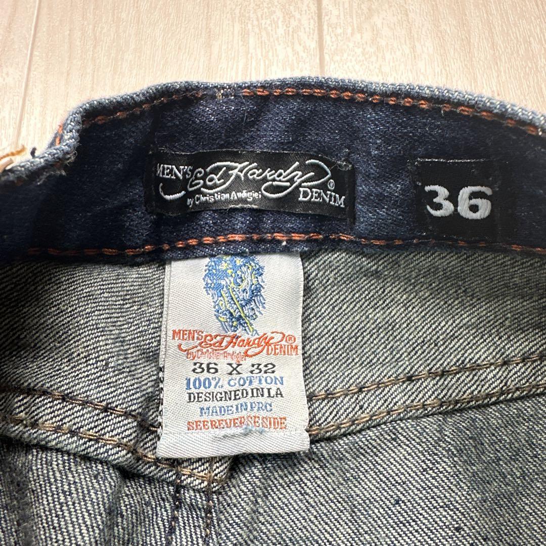 Ed Hardy デニムハーフパンツ　36×32 2009 Ed Hardy デニムハーフパンツ 36×32 2009 - メルカリ