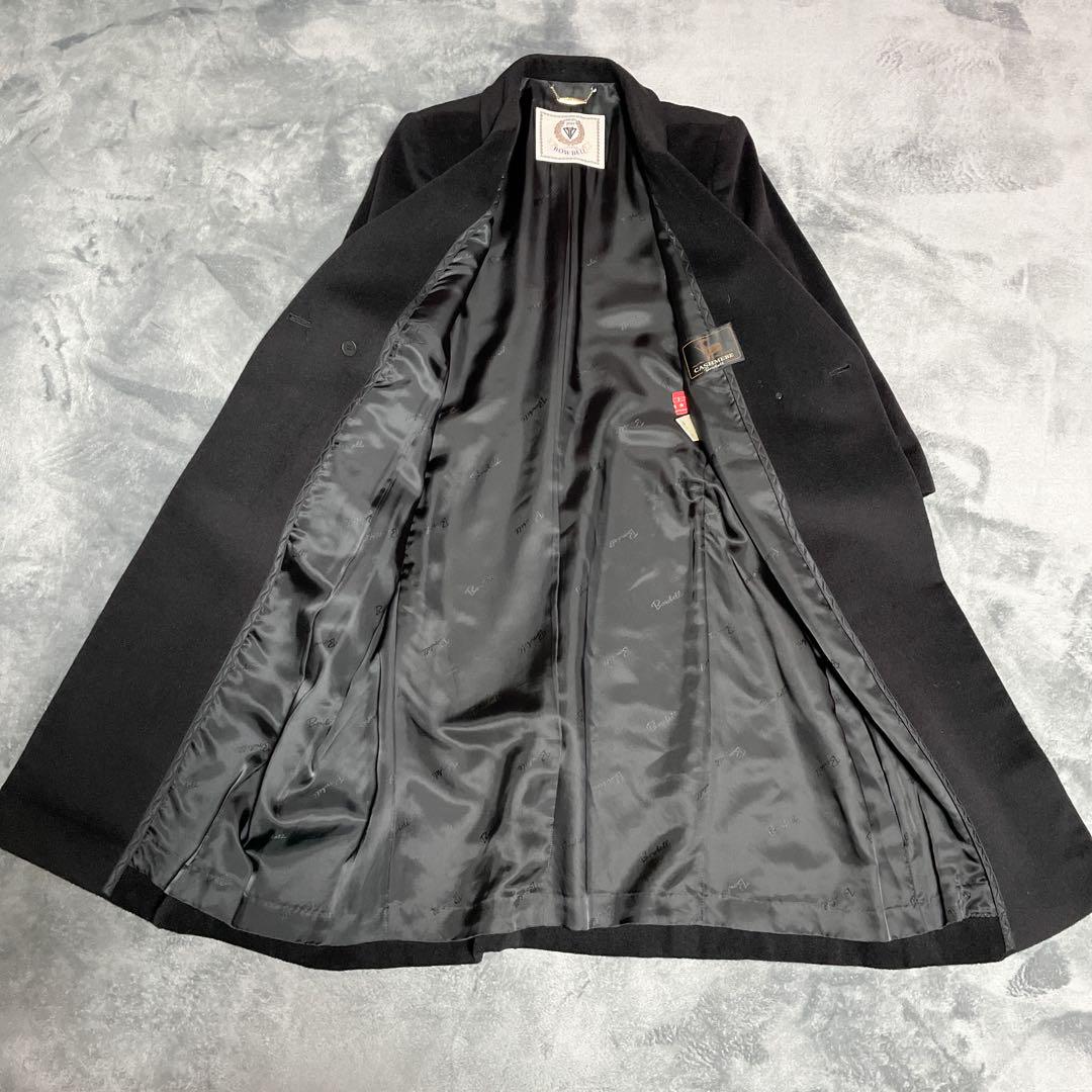 美品 PIACENZA カシミヤ ロングコート ダブルブレスト 15号