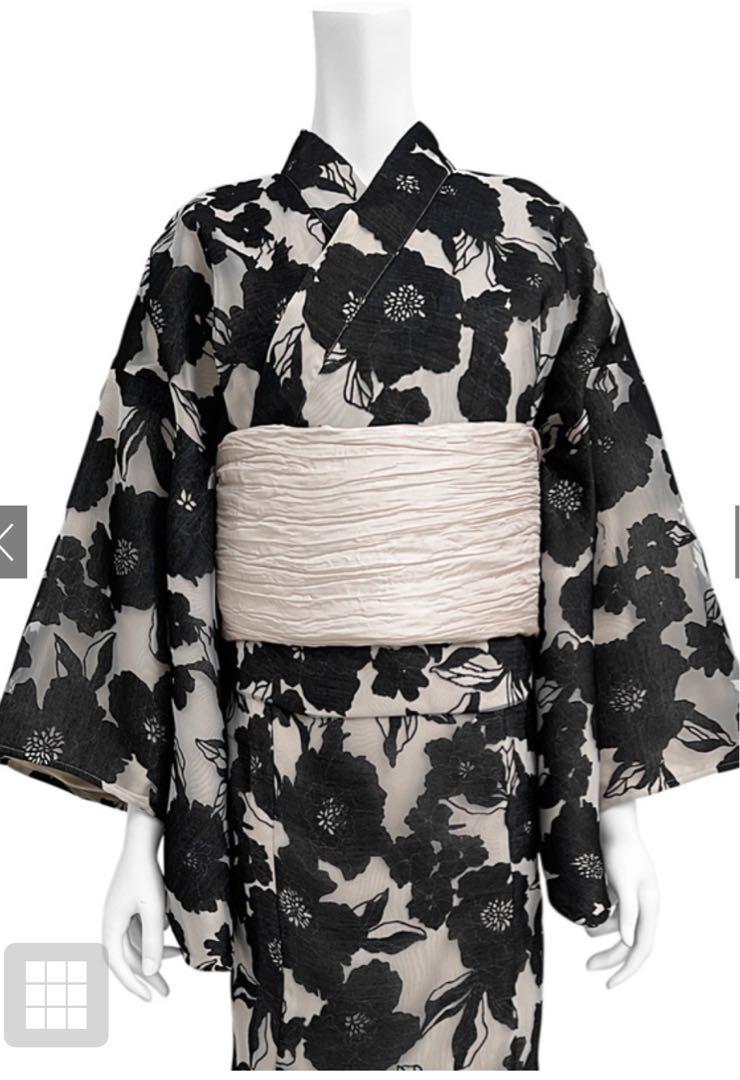 新品　GRL浴衣3点セット2Wayオーガンジー花柄セパレート浴衣[tu1086]