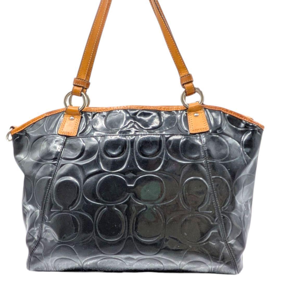 良品 コーチ COACH トートバッグ 肩掛け エナメル レザー 20028