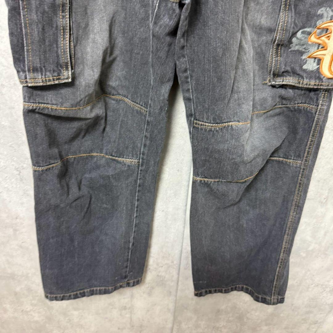 ✴️【希少・Y2K】PIKO デニム カーゴパンツ 00's グレー XL ✴️【希少・Y2K】PIKO デニム カーゴパンツ 00's グレー XL