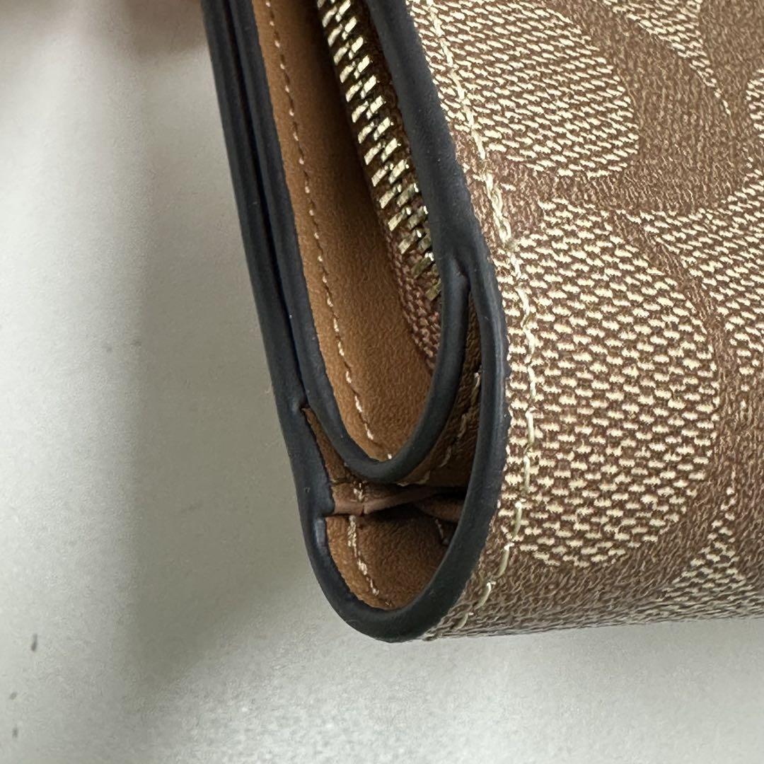 【新品未使用品】コーチCOACH 二つ折り財布 ブラウン 小物