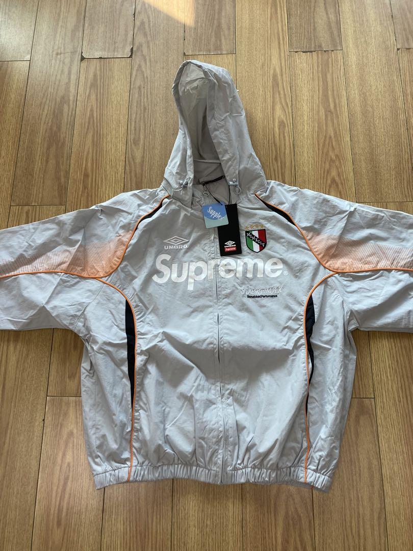 ジャケット・アウター supreme ambro track jacket Supreme Umbro Cotton Ripstop Track Jacket Black White Red