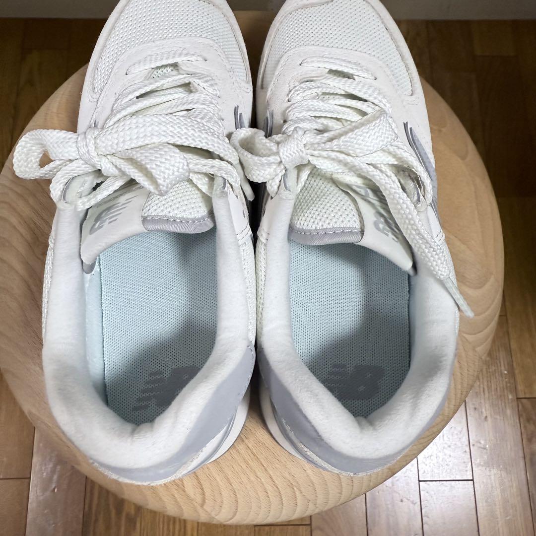 574+ New Balance 厚底 スニーカー ホワイト/グレー 23.5