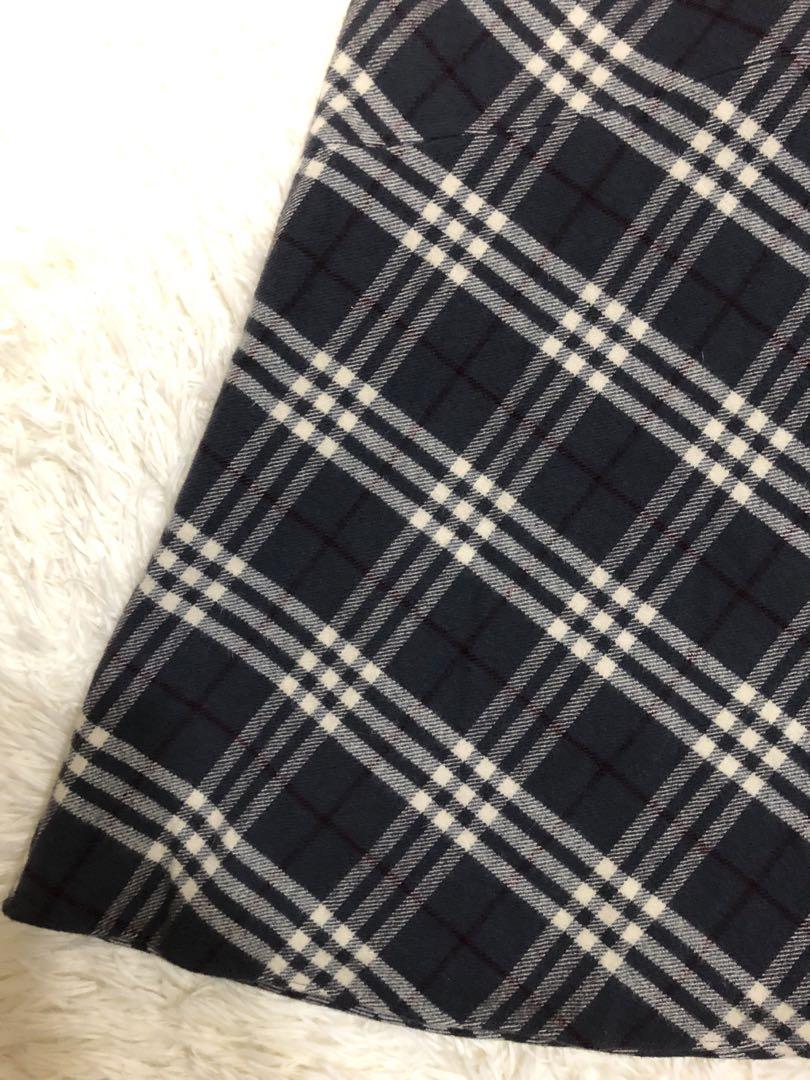 BURBERRYアンゴラ混 ラップスカート