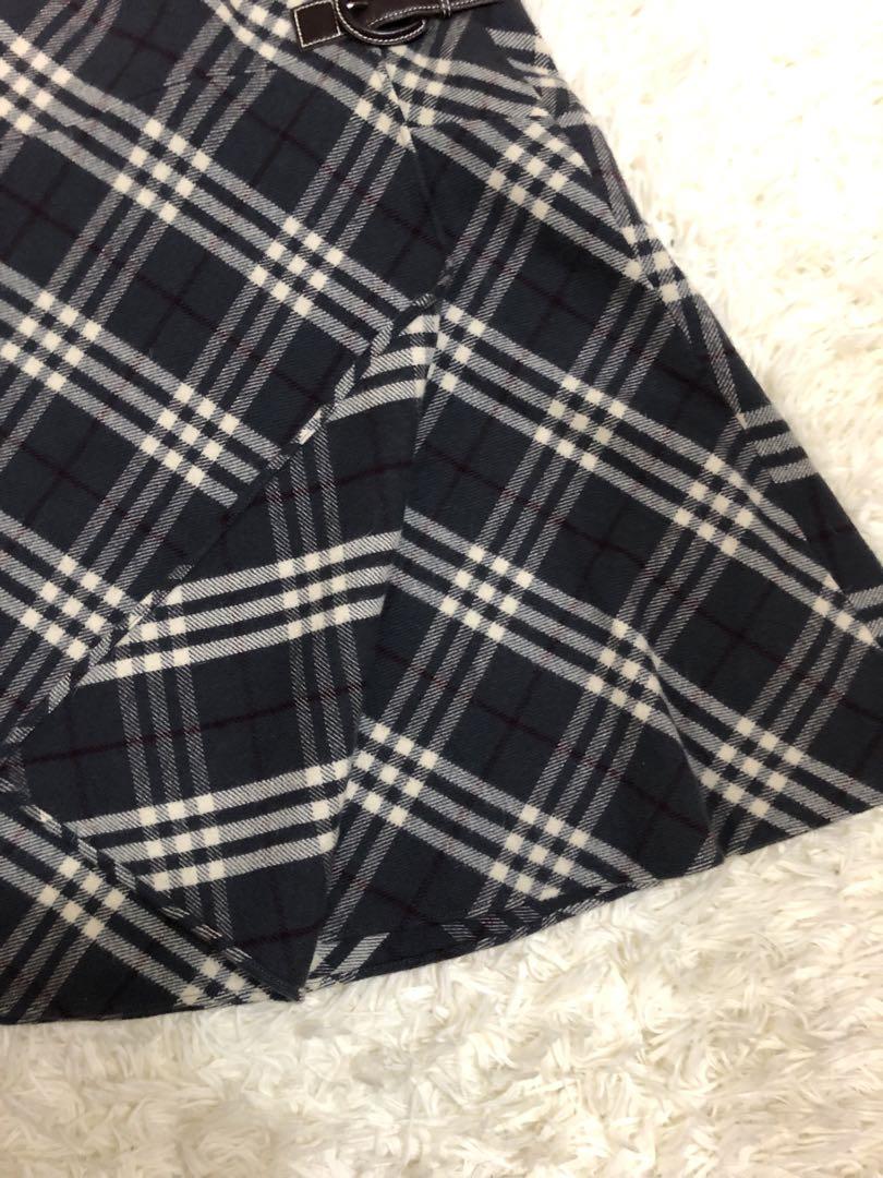 BURBERRYアンゴラ混 ラップスカート