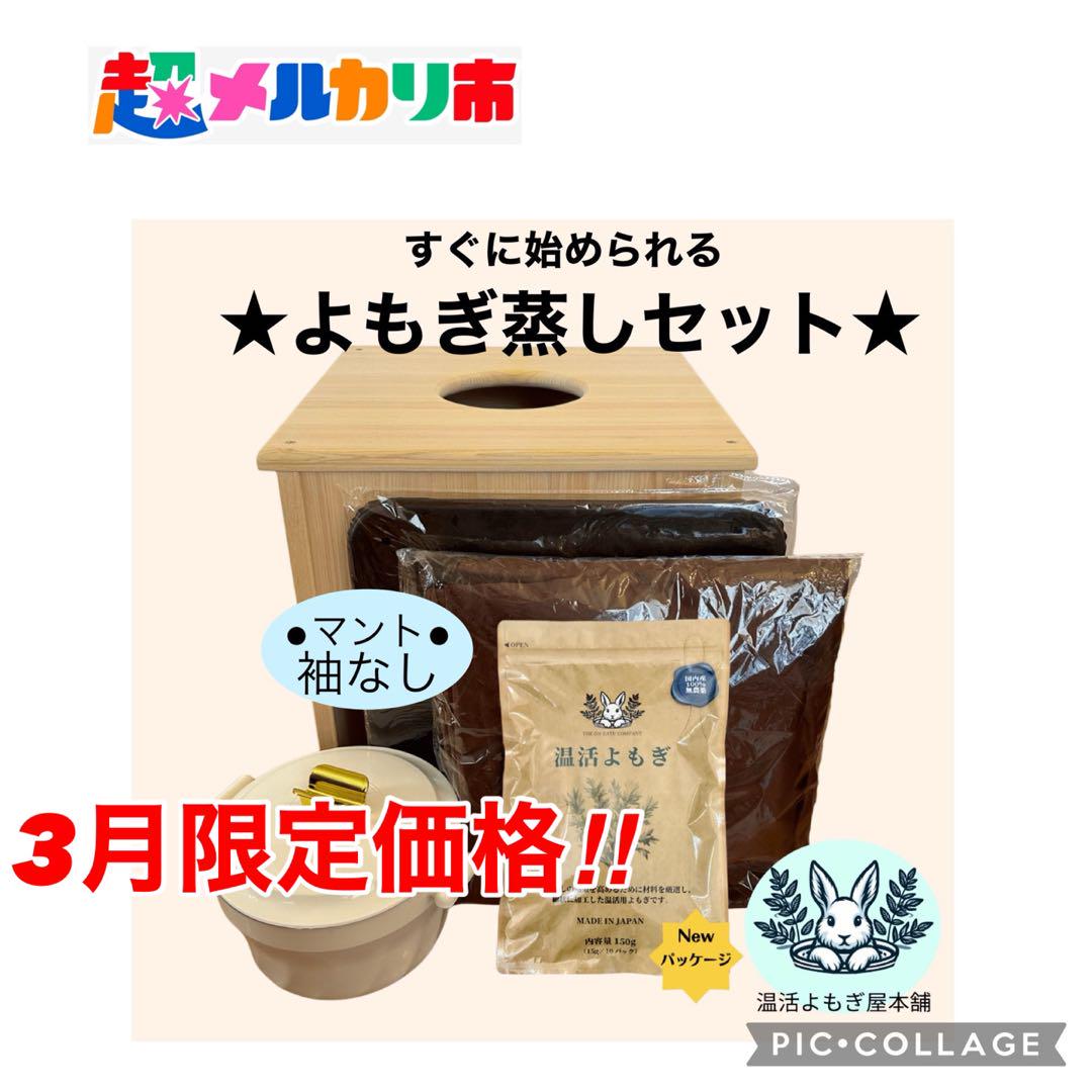 【最安値】⑧すぐに始められる★国産ヒノキ椅子のよもぎ蒸しセット
