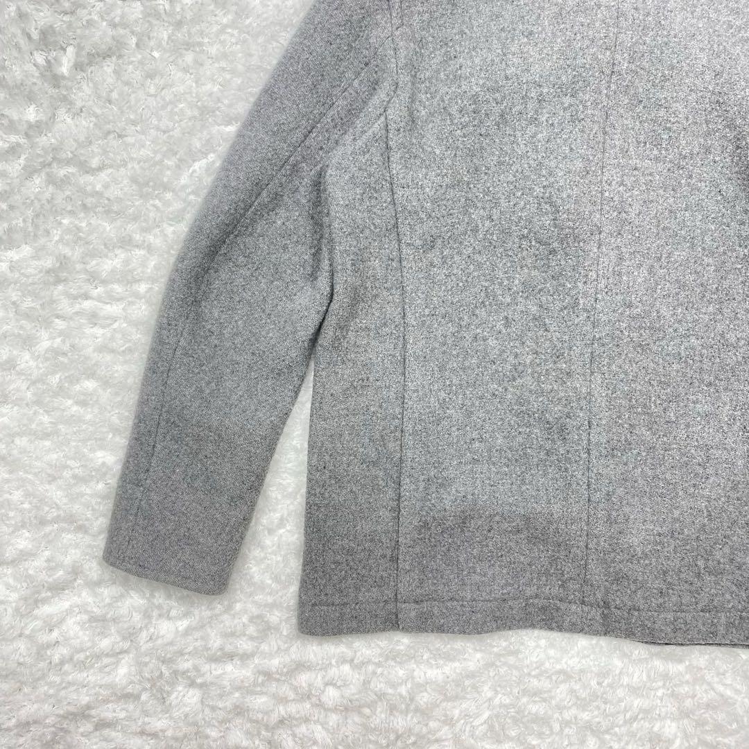 美品  ダントン　ウールモッサ　コート　38 くるみボタン　グレー