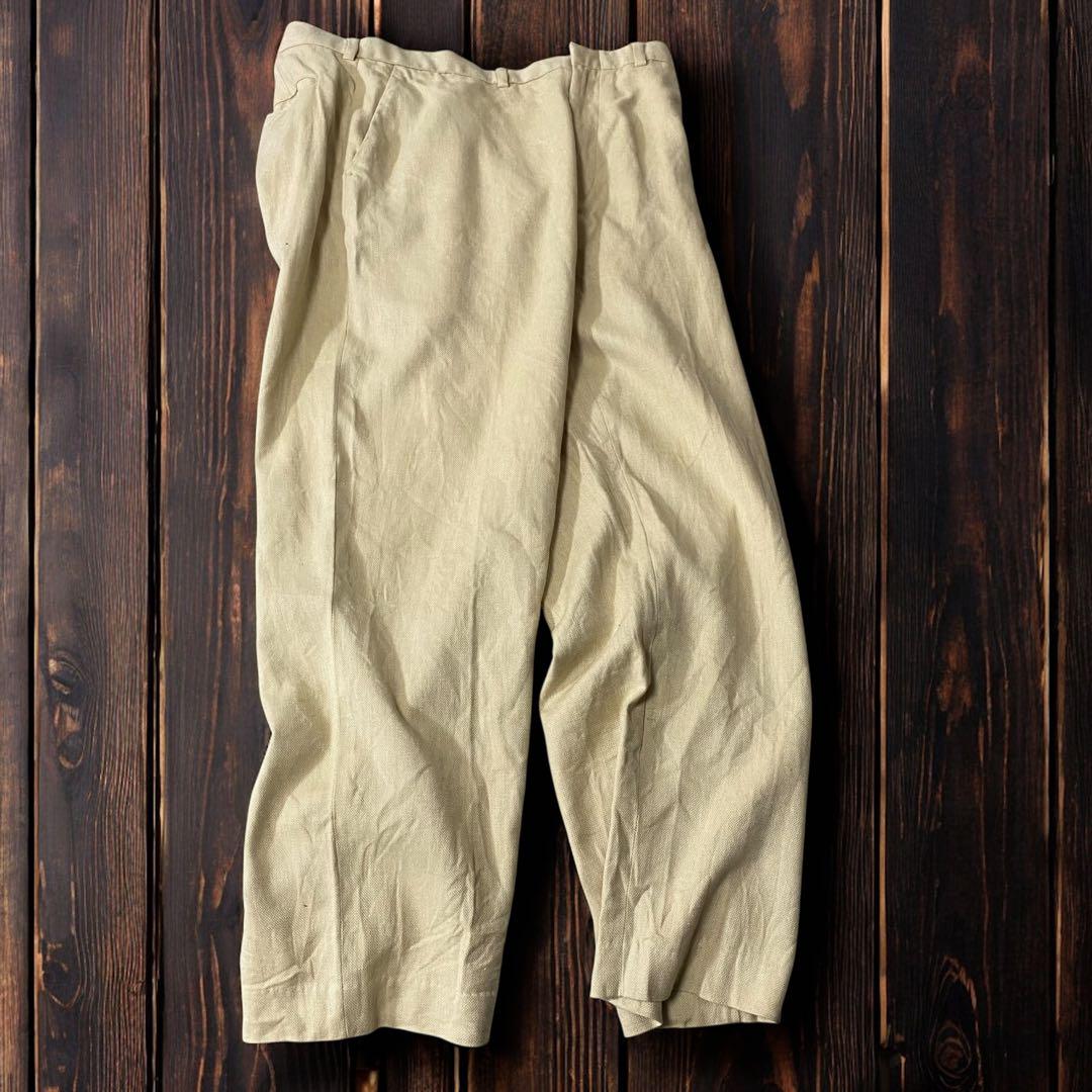 POLO GOLFポロゴルフラルフローレン リネンコットンパンツチノパンW38