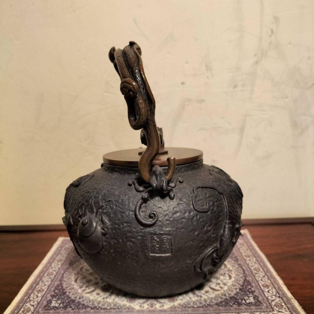 数量は多 亀文堂 鉄瓶 家戌日本琵琶湖在東 工芸品