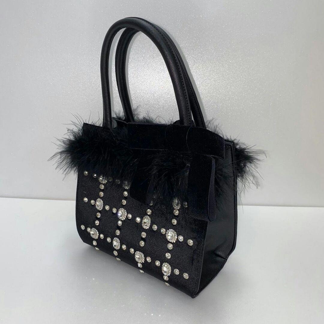 限定OFF スワンキス Swankiss UT feather bijou BAG nho1z-m37903622195 大人気好評