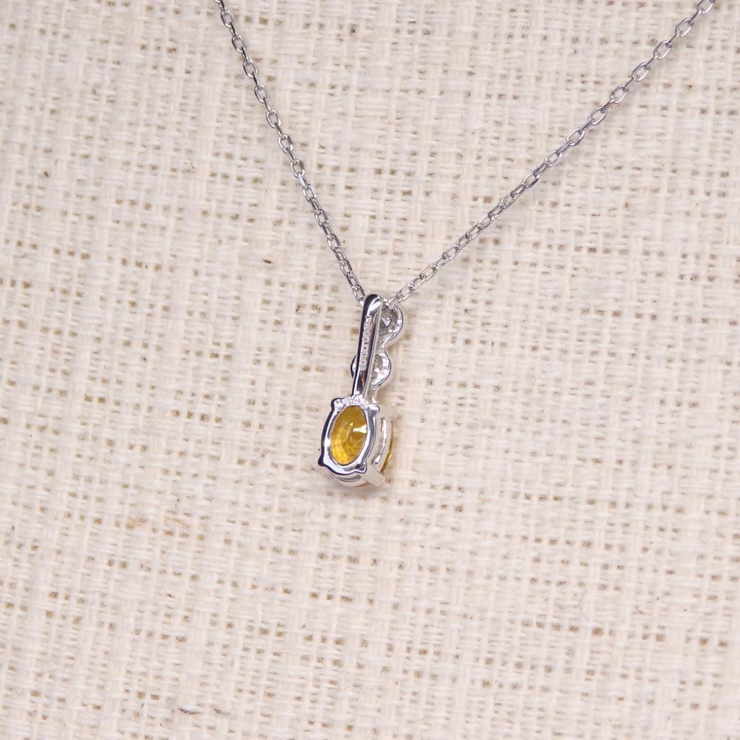 イエローサファイア ペンダントトップ 0.343ct Z5829 プラチナ Pt