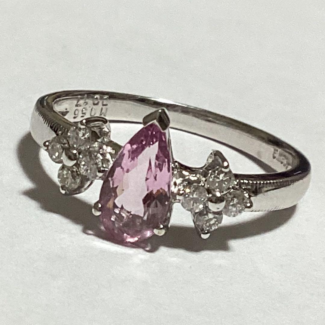 心踊るフェミニンピンク❗️モルガナイト✨ダイヤ✨リング✨約11号✨簡易鑑別付✨指輪 心踊るフェミニンピンク❗️モルガナイト✨ダイヤ✨リング✨約11号✨簡易鑑別付✨指輪
