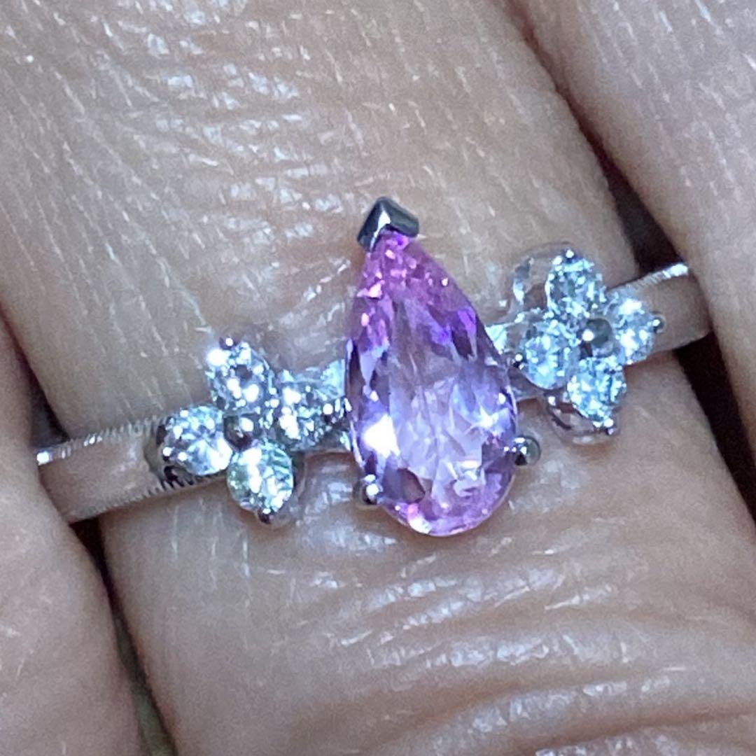 心踊るフェミニンピンク❗️モルガナイト✨ダイヤ✨リング✨約11号✨簡易鑑別付✨指輪 心踊るフェミニンピンク❗️モルガナイト✨ダイヤ✨リング✨約11号✨簡易鑑別付✨指輪