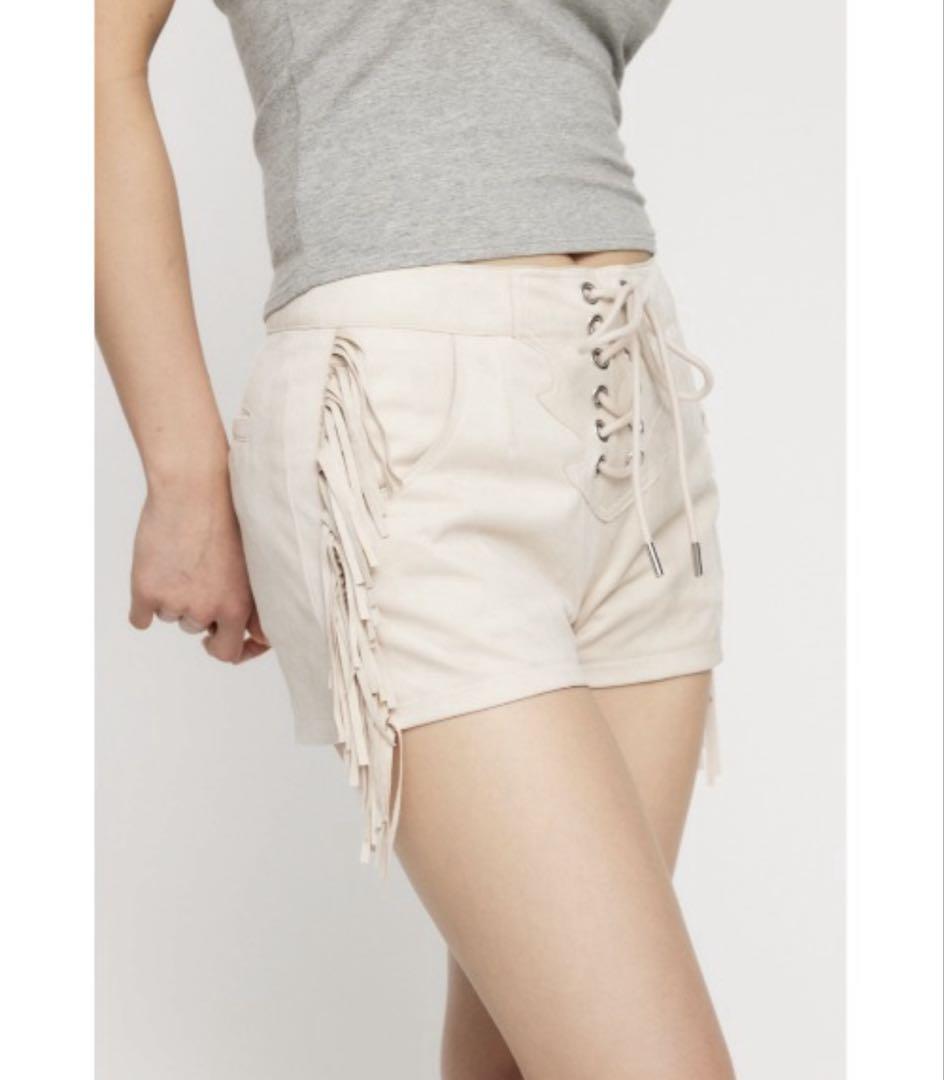 FRINGE LACE UP ショートパンツ　laguagem