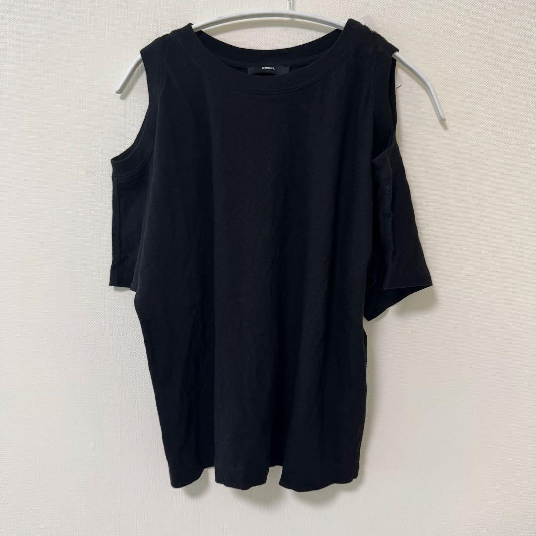 【新品】DIESELディーゼル Tシャツ 大きめ ショルダーデザイン ブラック